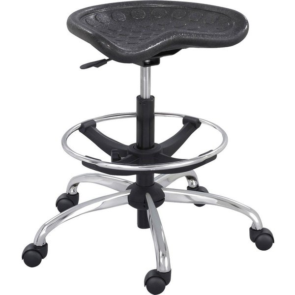 Safco Height-Adjustable Stool, 26"x26"x27"-34", Black SAF6660BL